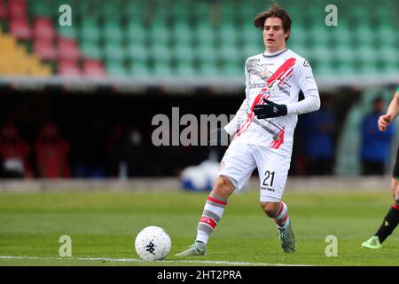 Terni, Italien. 26.. Februar 2022. Nicolo` Fagioli (Cremonese) während Ternana Calcio vs US Cremonese, Italienisches Fußballspiel der Serie B in Terni, Italien, Februar 26 2022 Quelle: Independent Photo Agency/Alamy Live News Stockfoto